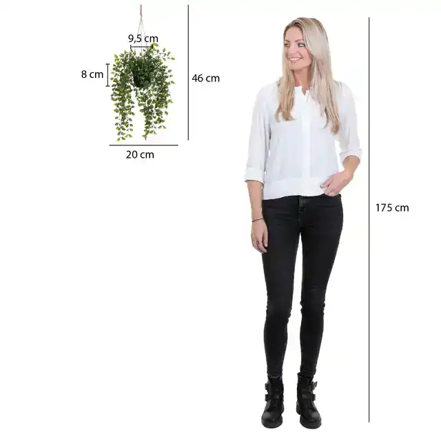 KUNSTPLANT MICA FICUS HANGEND IN POT