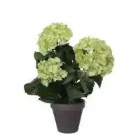 KUNSTPLANT MICA HORTENSIA IN POT GROEN
