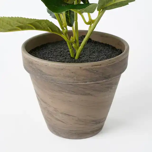 KUNSTPLANT MICA HORTENSIA IN POT GROEN