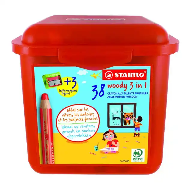 KLEURPOTLOOD STABILO 882 WOODY 3 IN 1