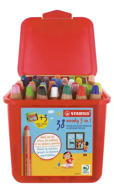 KLEURPOTLOOD STABILO 882 WOODY 3 IN 1