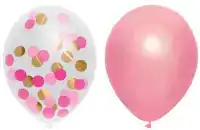 BALLON HAZA PRINSES PINK 30CM 6 STUKS