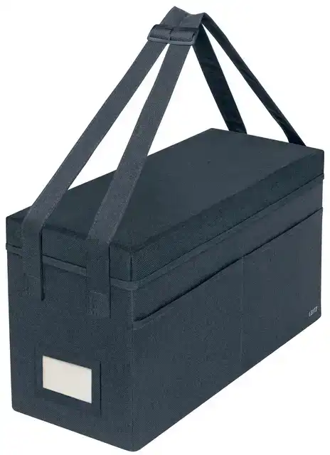 OPBERGTAS LEITZ GESTOFFEERD MET DEKSEL