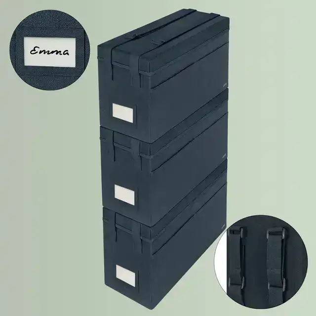 OPBERGTAS LEITZ GESTOFFEERD MET DEKSEL