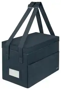 OPBERGTAS LEITZ GESTOFFERD MET DEKSEL