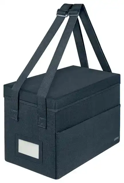 OPBERGTAS LEITZ GESTOFFERD MET DEKSEL