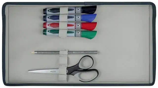 OPBERGTAS LEITZ GESTOFFERD MET DEKSEL