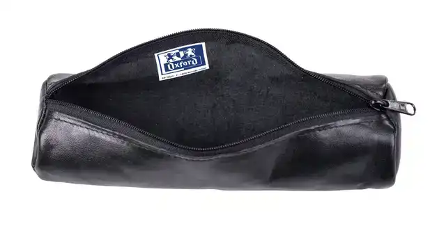PENNENETUI OXFORD 22X6CM LEER ROND