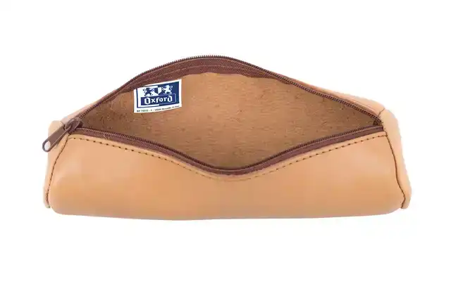 PENNENETUI OXFORD 22X6CM LEER ROND