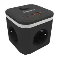 STEKKERBLOK FELLOWES PCF 3V 1XUSB A 2XC