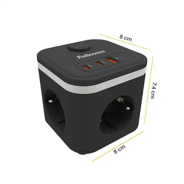 STEKKERBLOK FELLOWES PCF 3V 1XUSB A 2XC