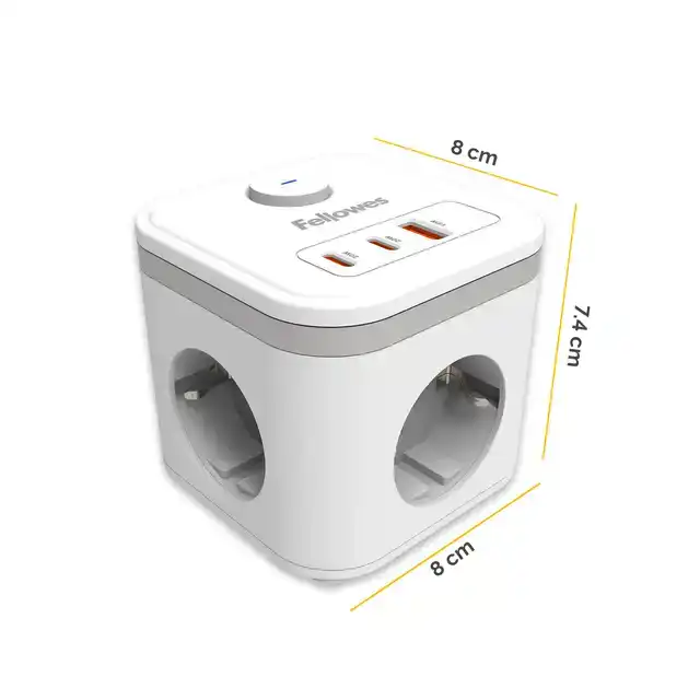 STEKKERBLOK FELLOWES PCF 3V 1XUSB A 2XC