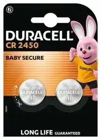 BATTERIJ DURACELL KNOOPCEL 2X CR2450
