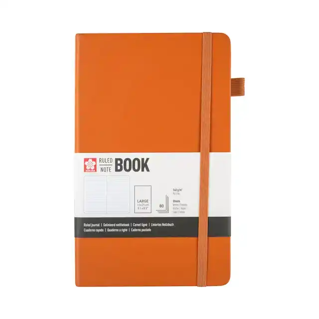NOTITIEBOEK SAKURA LARGE LIJN AMBER