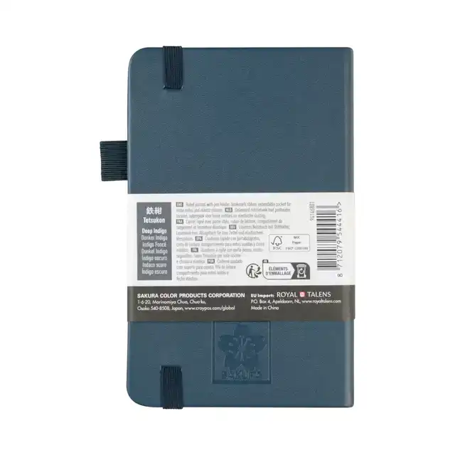 NOTITIEBOEK SAKURA POCKET LIJN DONKER