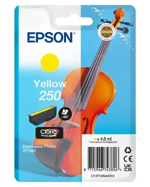 INKTCARTRIDGE EPSON 250 T16N44 GEEL