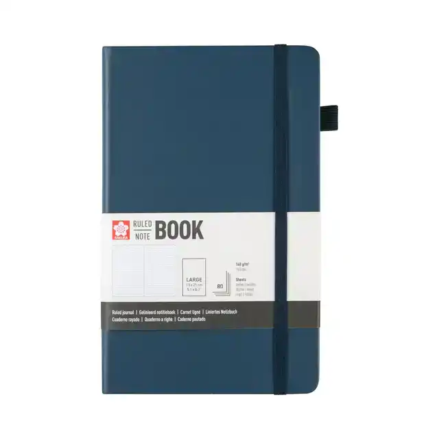 NOTITIEBOEK SAKURA LARGE LIJN DONKER