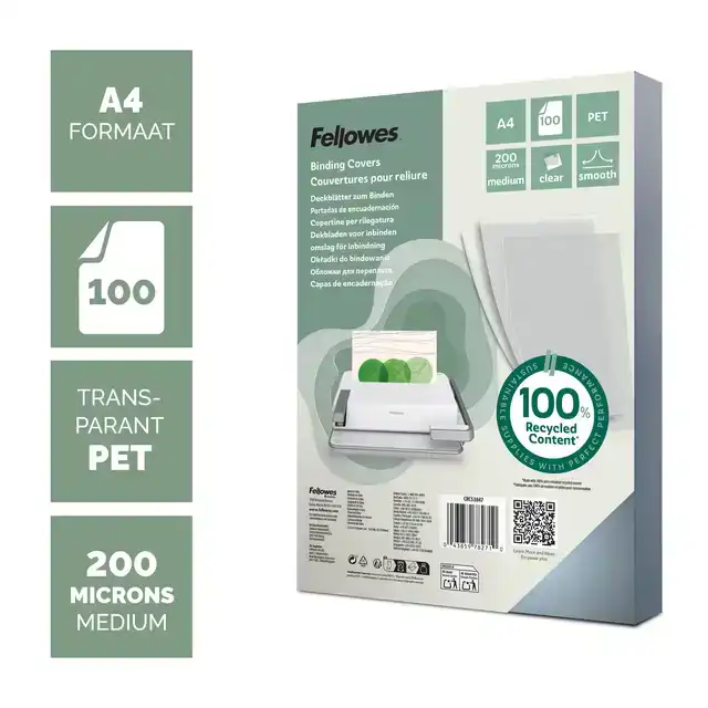 VOORBLAD FELLOWES A4 PET 200MICRON