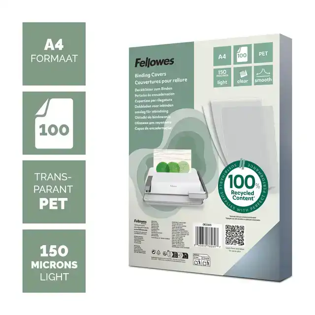 VOORBLAD FELLOWES A4 PET 150MICRON