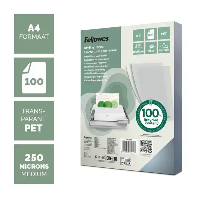 VOORBLAD FELLOWES A4 PET 250MICRON