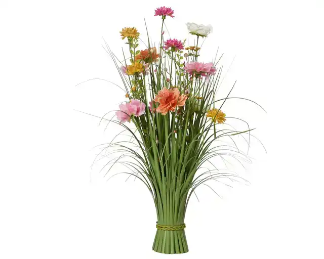 KUNSTGRAS EVERLANDS MET BLOEMEN 70CM