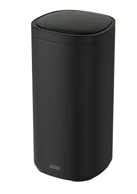 AFVALBAK DESQ SENSOR 40 LITER RVS ZWART