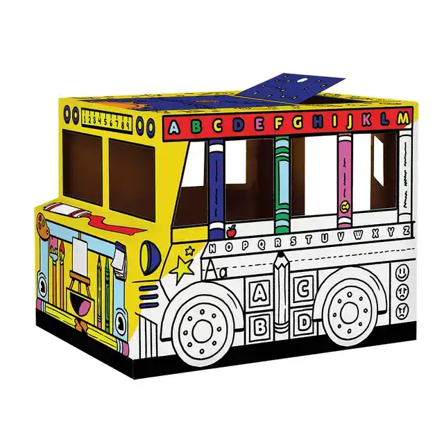 KARTONNEN SPEELBUS BANKERS BOX PLAY