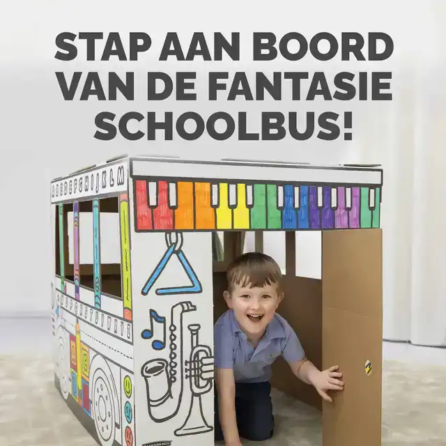 KARTONNEN SPEELBUS BANKERS BOX PLAY