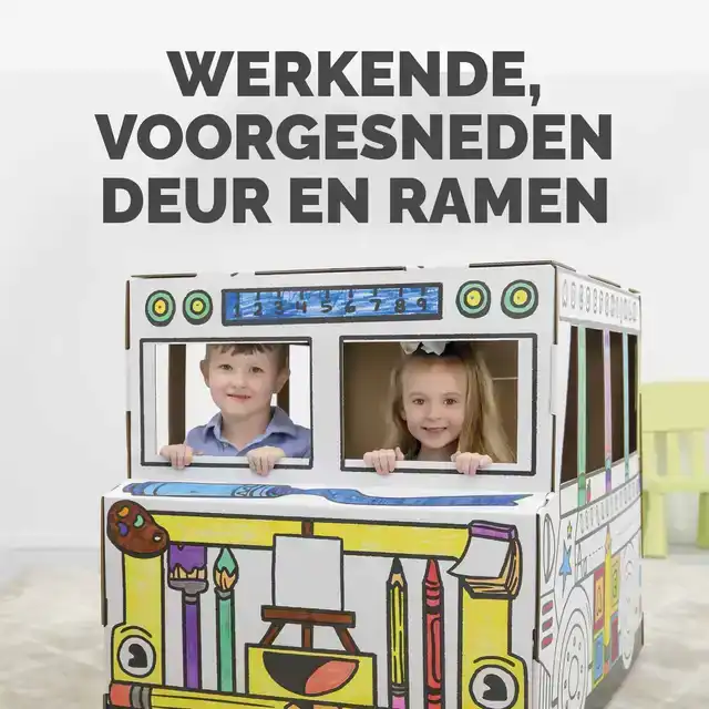 KARTONNEN SPEELBUS BANKERS BOX PLAY