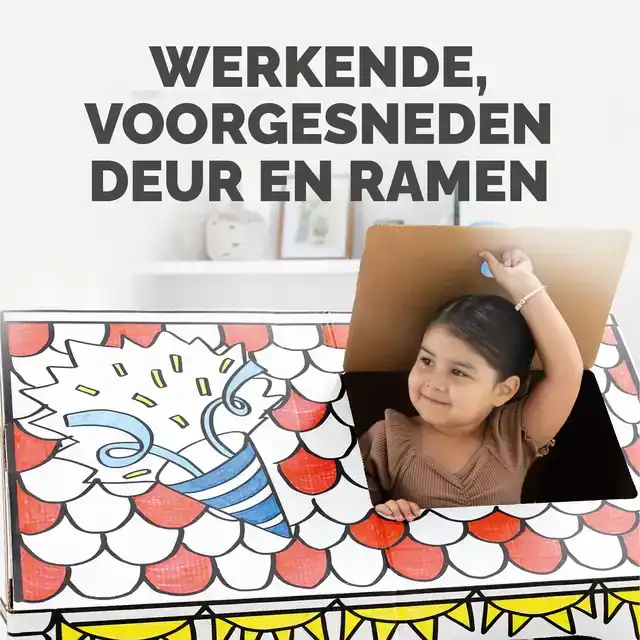 KARTONNEN SPEELHUIS VERJAARDAG XL