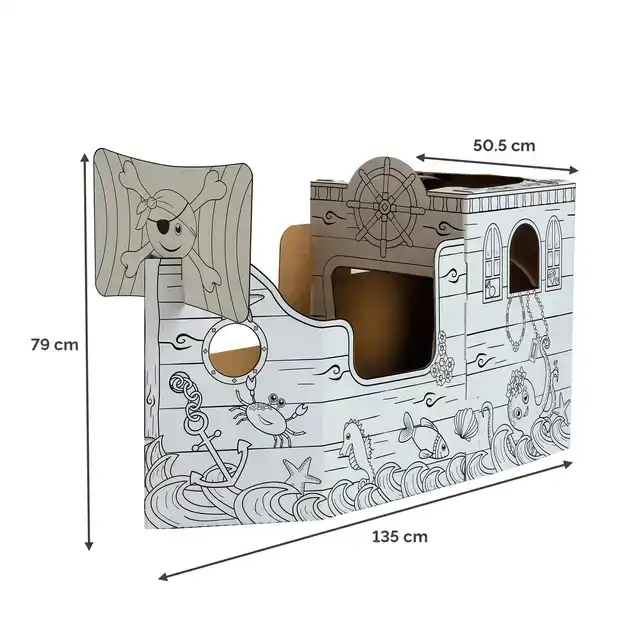 KARTONNEN PIRATENSCHIP XL BANKERS BOX