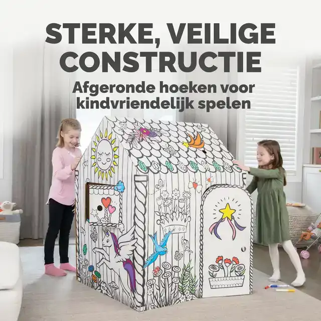 KARTONNEN SPEELHUIS XL EENHOORN BANKERS