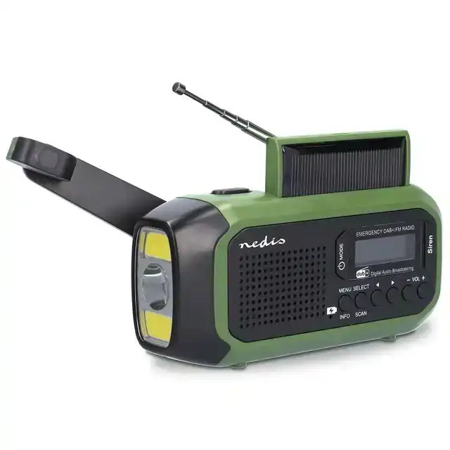 NOODRADIO NEDIS DAB+ FM ZONNEPANEEL