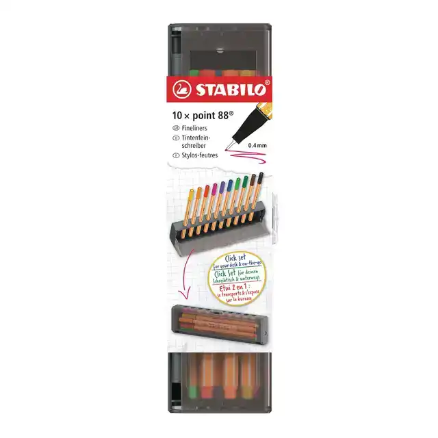 FINELINER STABILO POINT 88 F CLICKSET