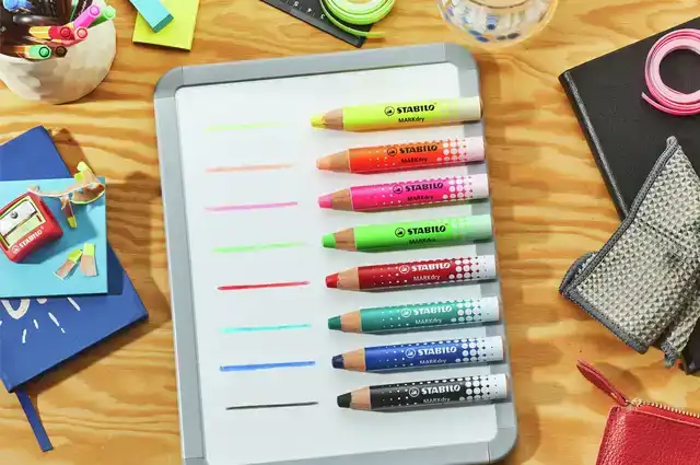 WHITEBOARDPOTLOOD STABILO MARKDRY 4ST