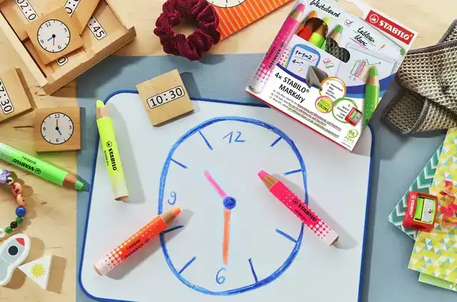 WHITEBOARDPOTLOOD STABILO MARKDRY 4ST