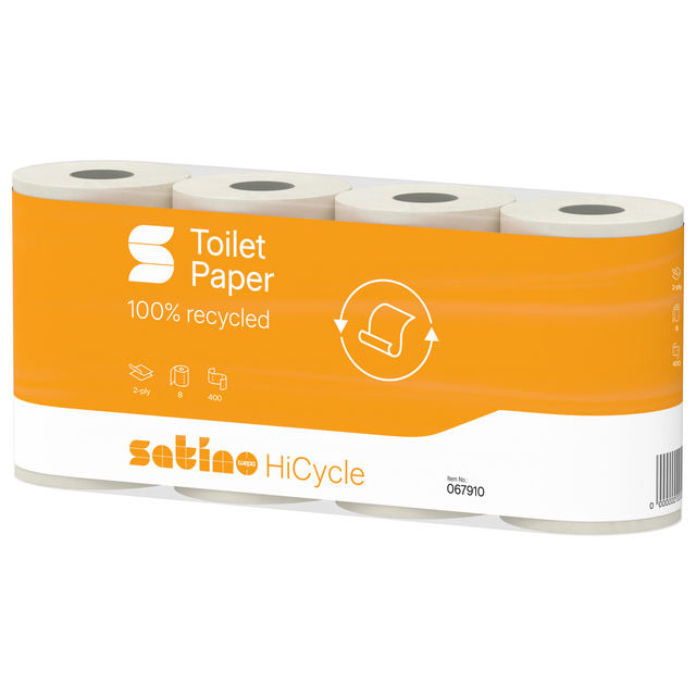 TOILETPAPIER SATINO MT1 HICYCLE 2LAAGS