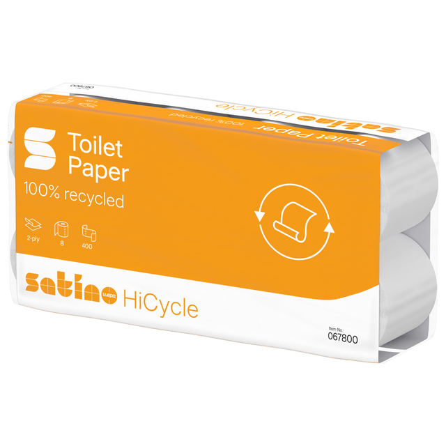 TOILETPAPIER SATINO MT1 HICYCLE 2LAAGS