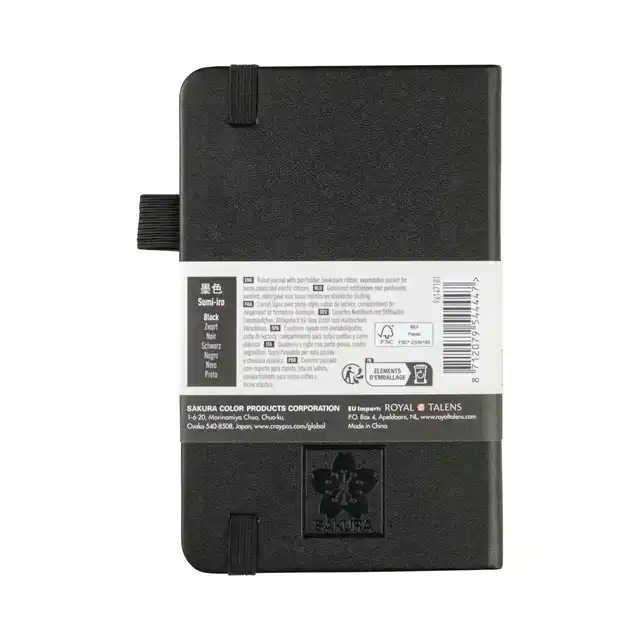 NOTITIEBOEK SAKURA POCKET LIJN ZWART
