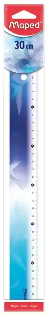 LINIAAL MAPED ARCTIC VIBES 30CM BLAUW
