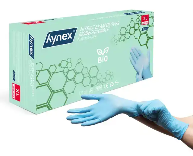 HANDSCHOEN HYNEX NITRIL BIO XL BLAUW