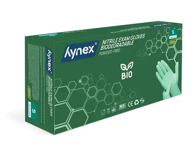 HANDSCHOEN HYNEX NITRIL BIO S GROEN