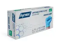 HANDSCHOEN HYNEX NITRIL S BLAUW 5GR 100
