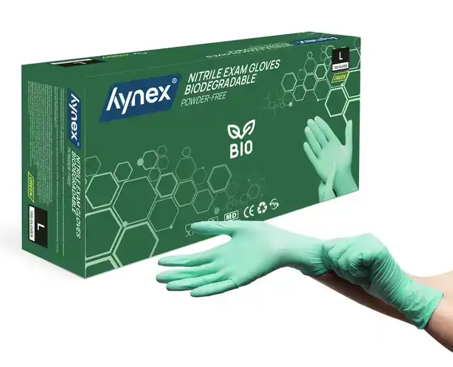 HANDSCHOEN HYNEX NITRIL BIO L GROEN