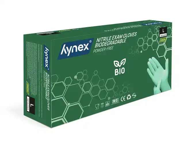 HANDSCHOEN HYNEX NITRIL BIO L GROEN
