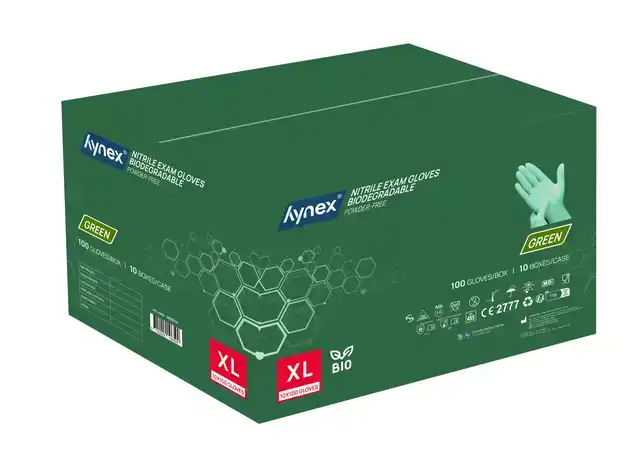 HANDSCHOEN HYNEX NITRIL BIO XL GROEN