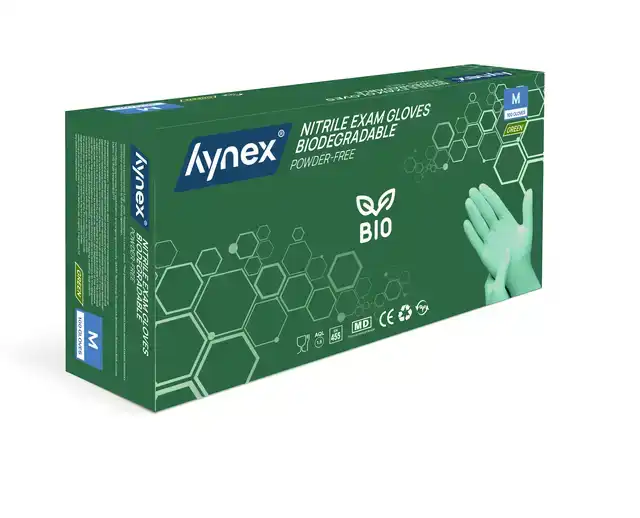 HANDSCHOEN HYNEX NITRIL BIO M GROEN
