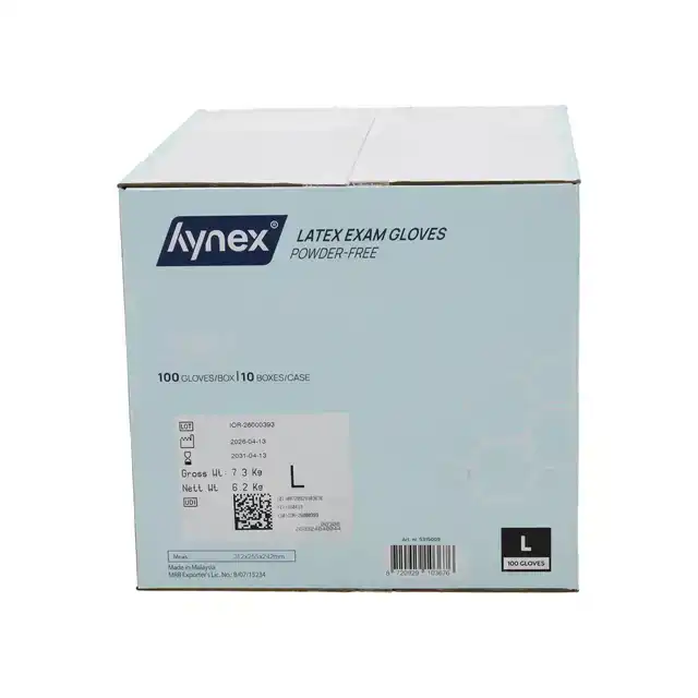 HANDSCHOEN HYNEX LATEX L WIT 5G 100