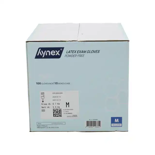 HANDSCHOEN HYNEX LATEX M WIT 5GR 100