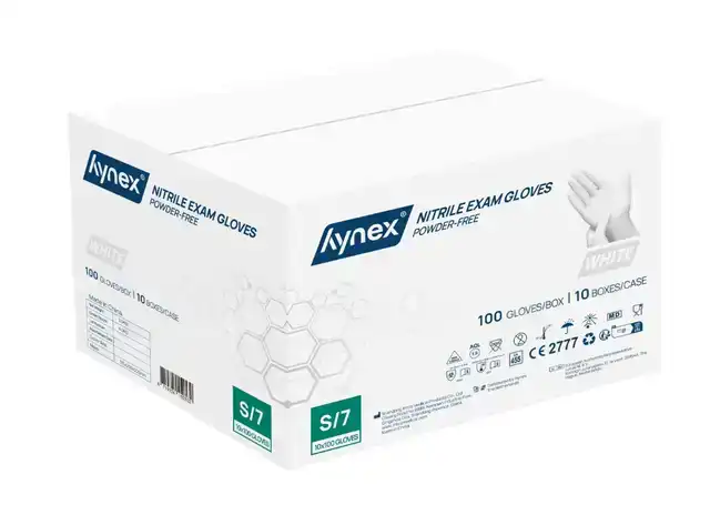 HANDSCHOEN HYNEX NITRIL S WIT 3.5GR 100